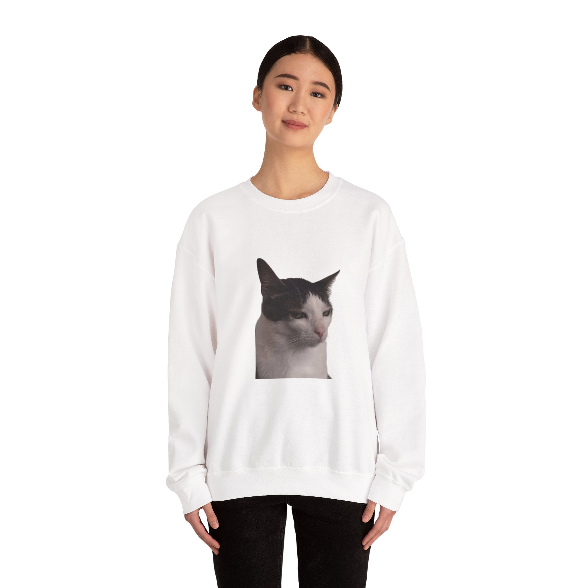 Cat Face Sweatshirt Light Colors