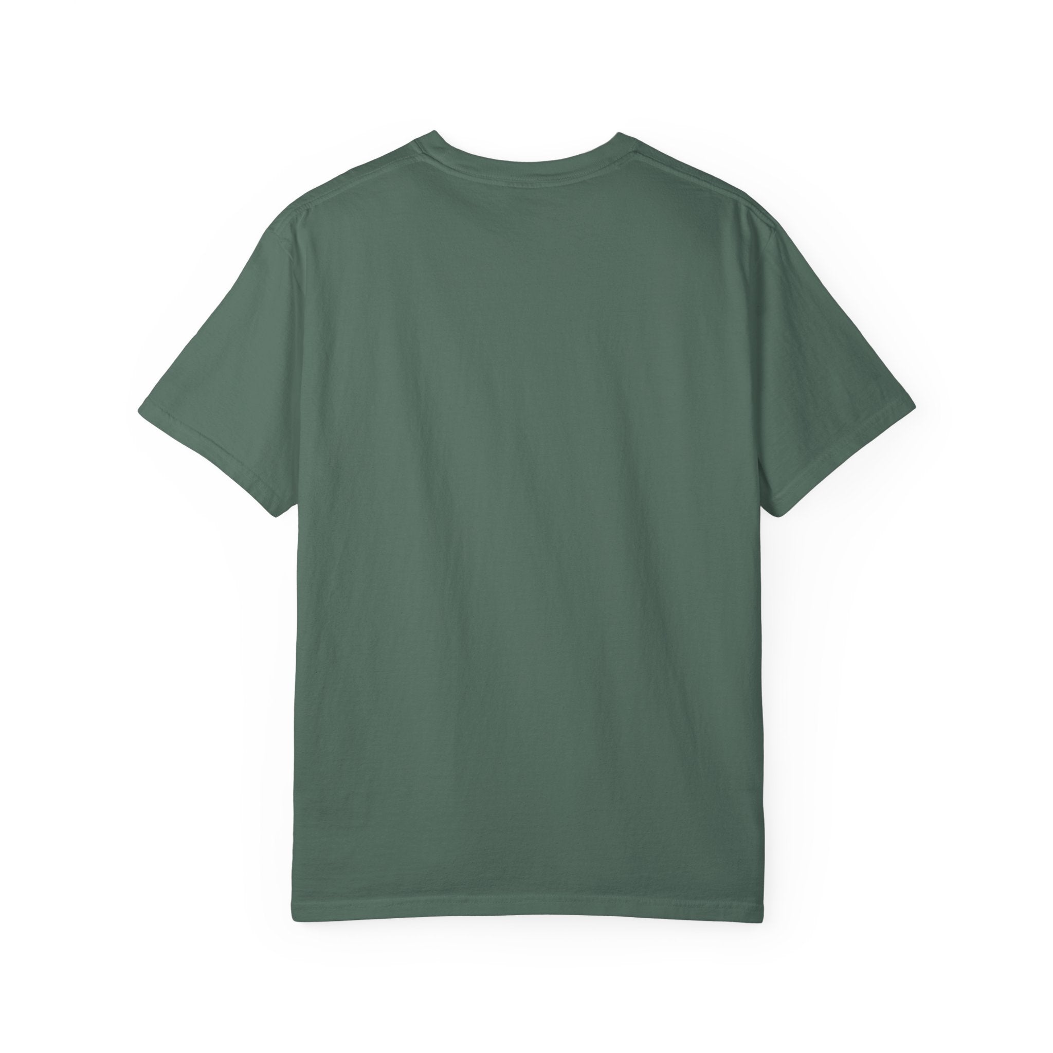 Green t-shirt on a white background