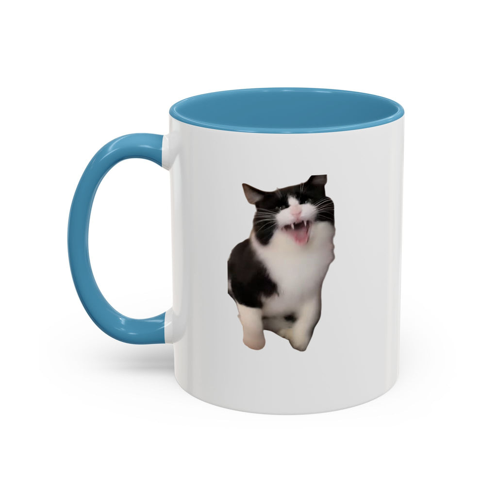 Mug with a cat design on a white background