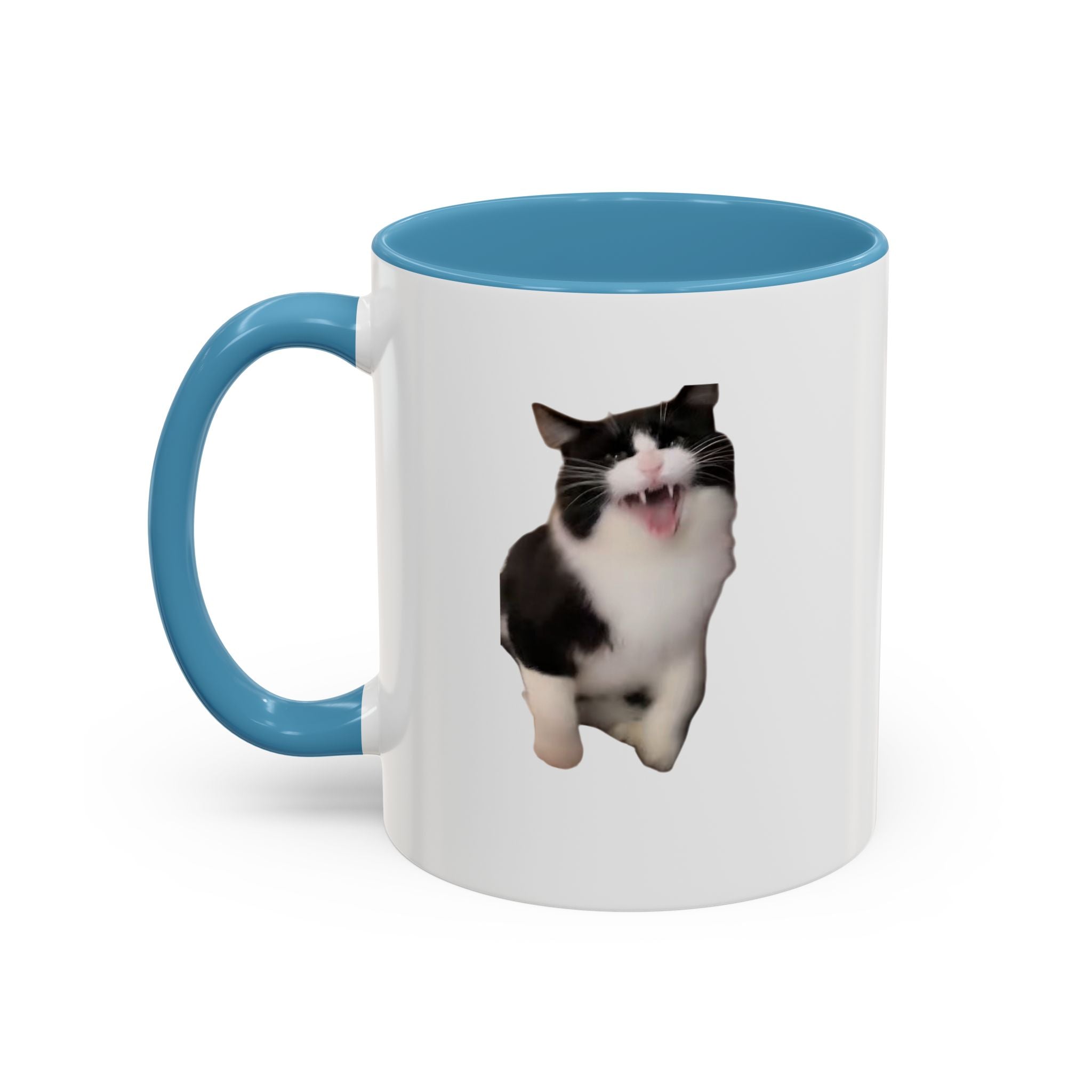 Mug with a cat design on a white background