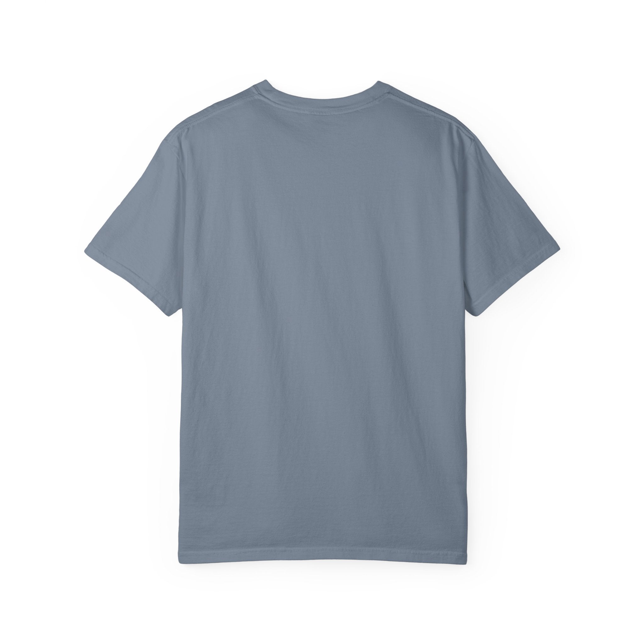 Plain blue t-shirt on a white background