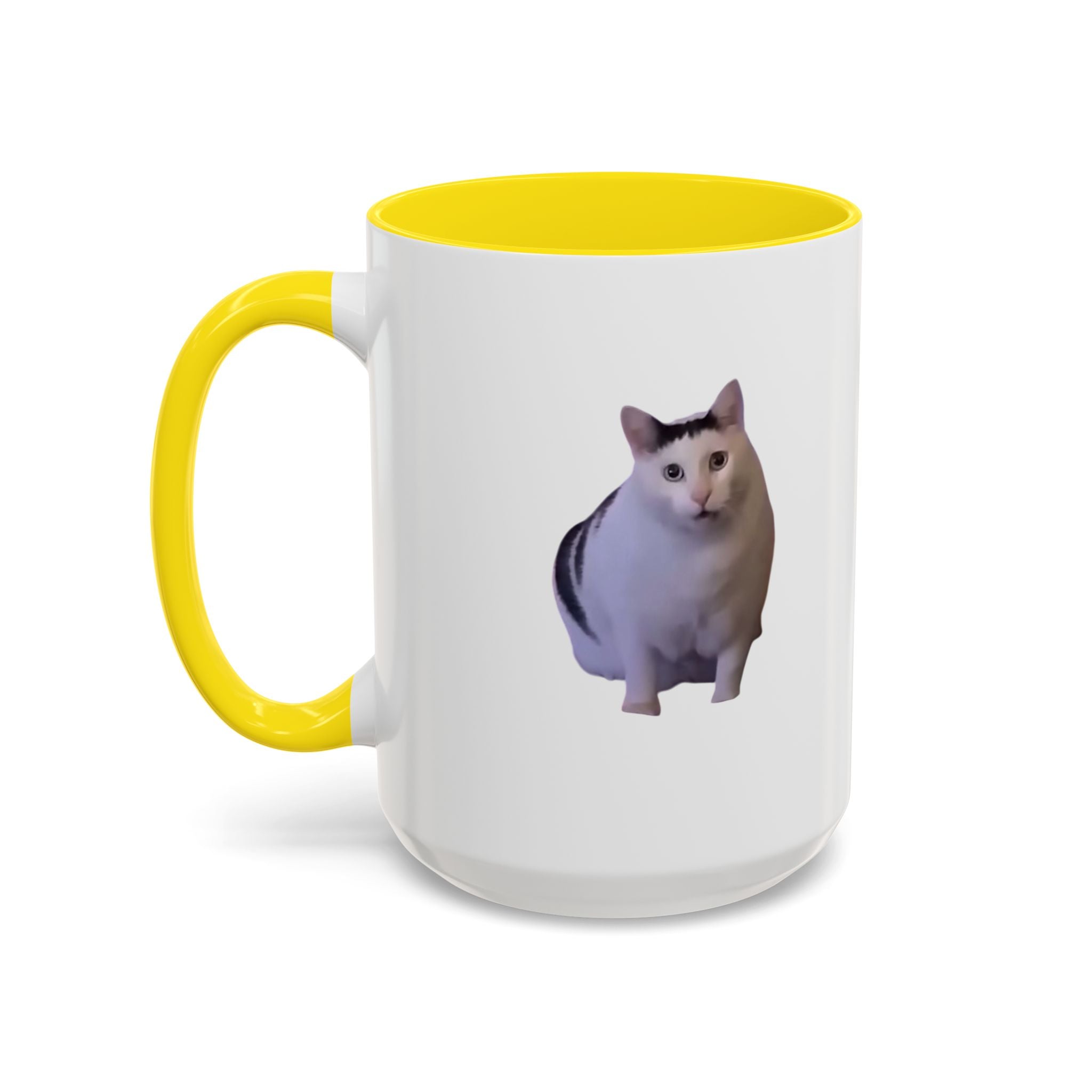 Mug with a cat design on a white background