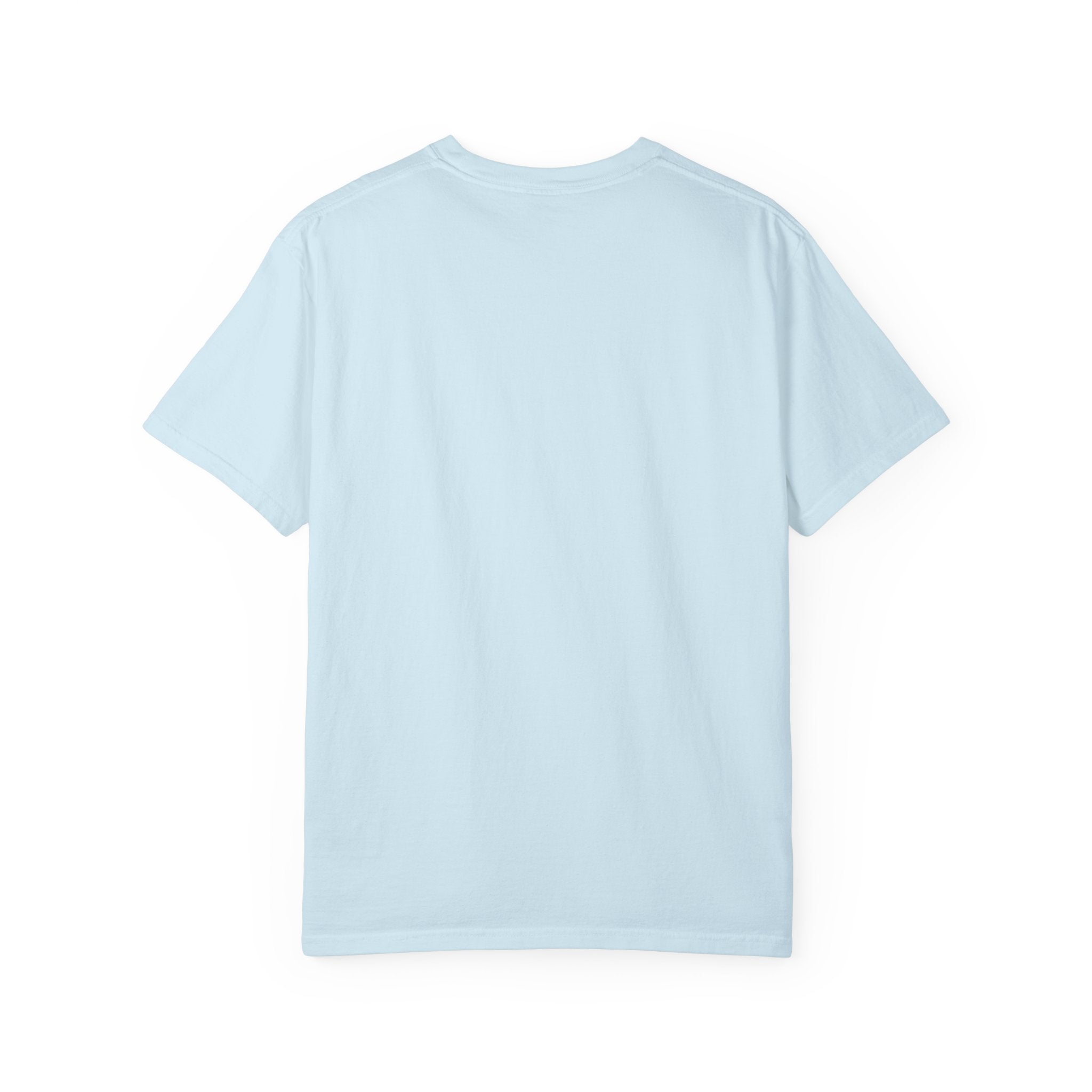 Light blue t-shirt on a white background