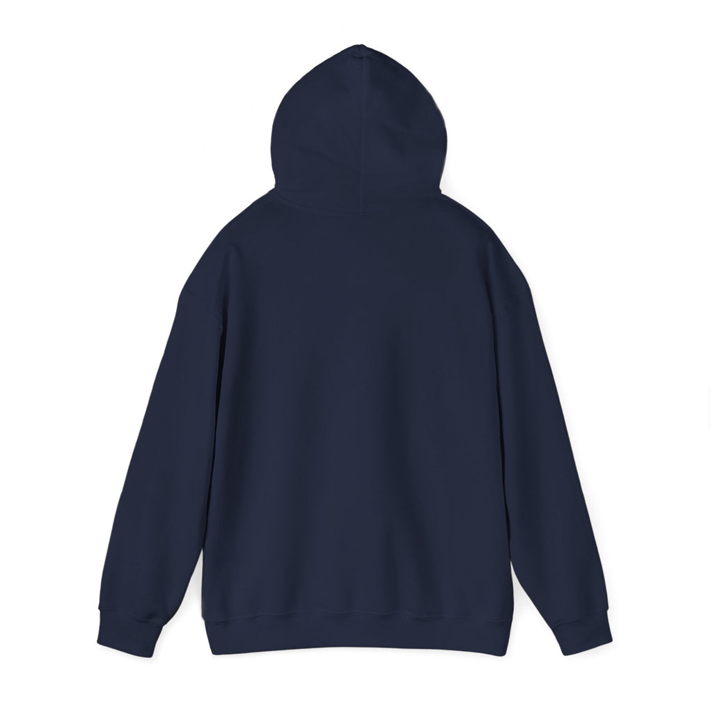 Navy blue hoodie on a white background