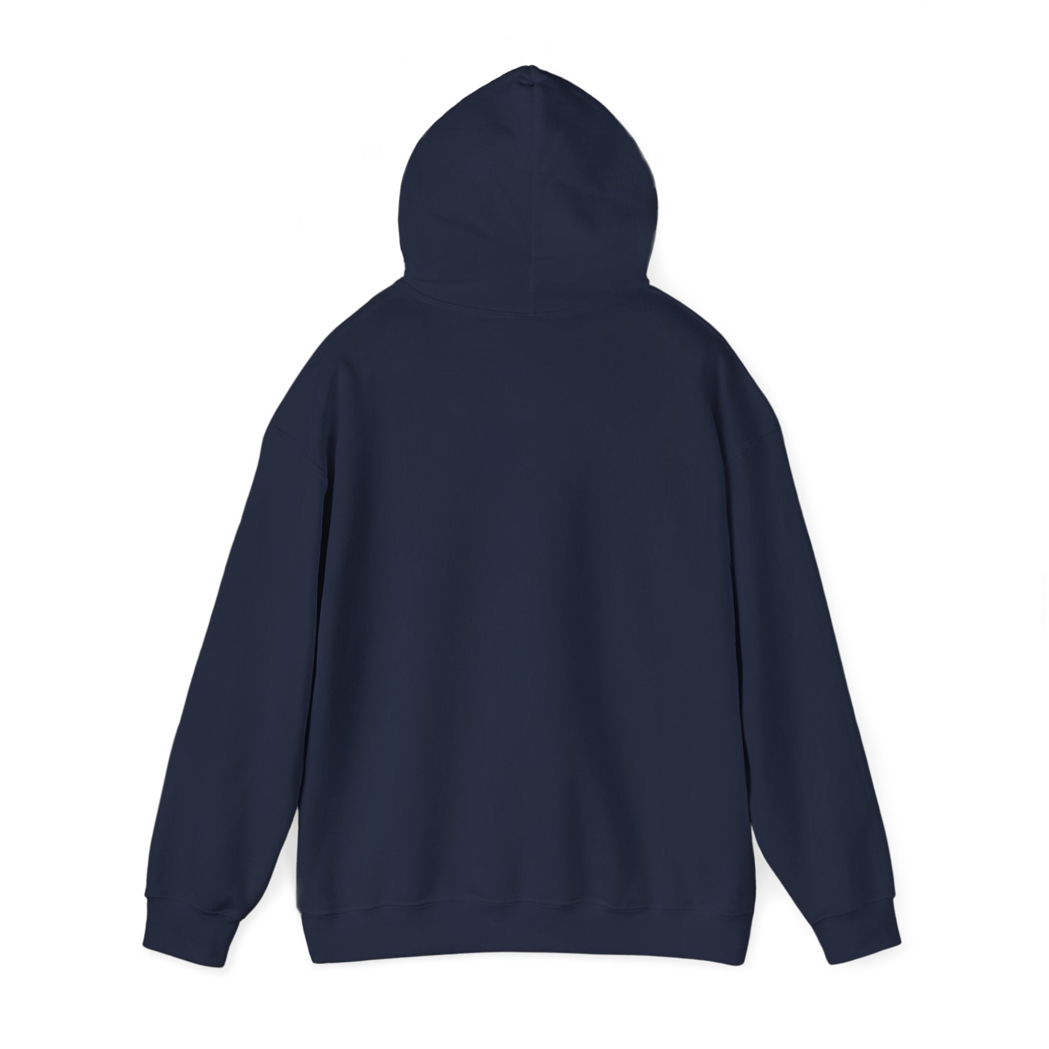 Navy blue hoodie on a white background