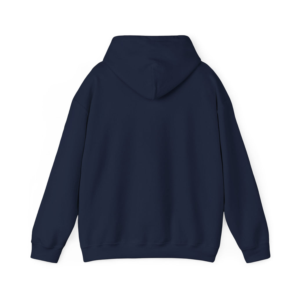 Navy blue hoodie on a white background