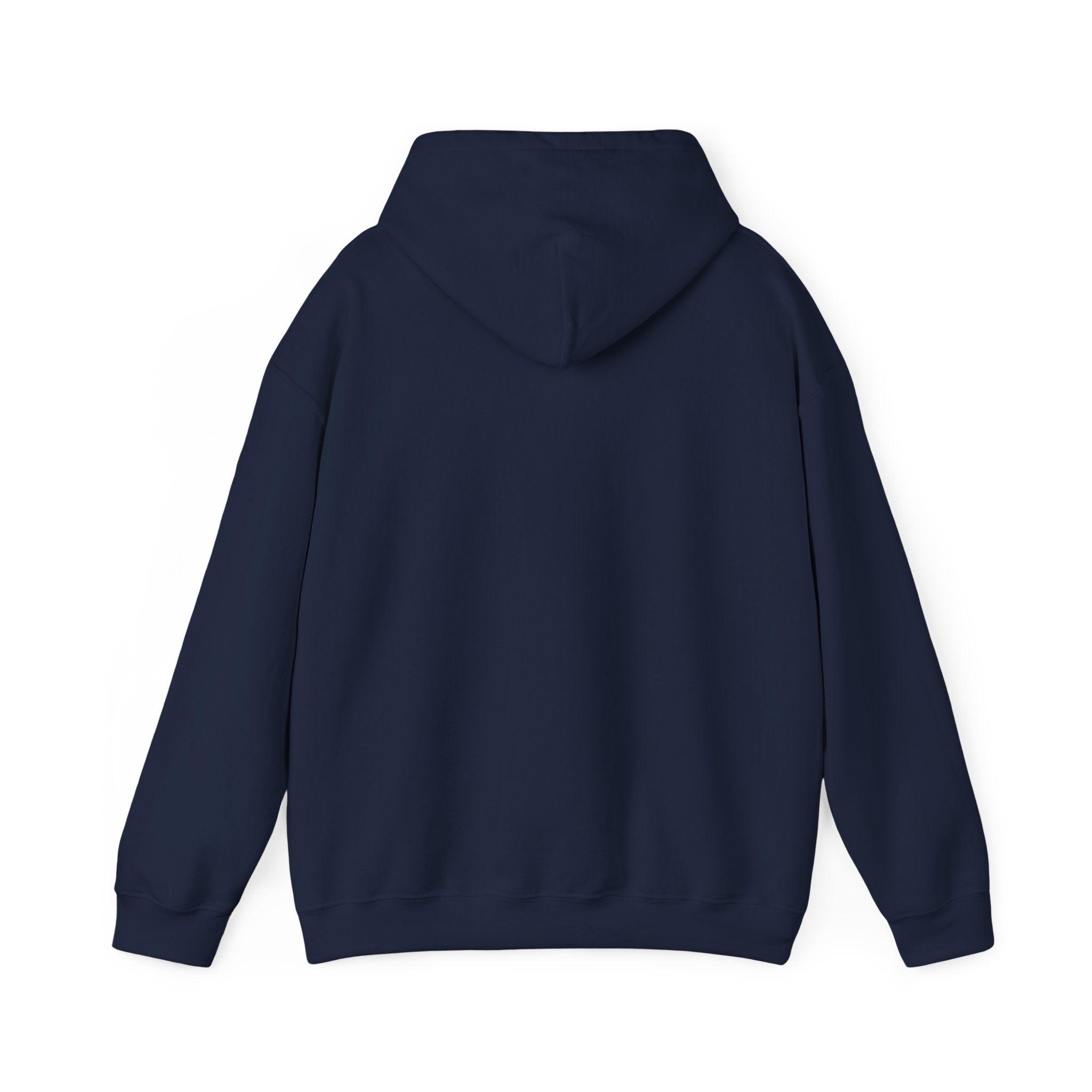 Navy blue hoodie on a white background